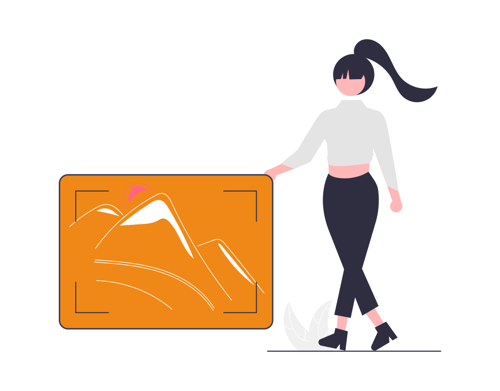 Ein SEO-Experte lehnt sich an ein Bild auf einer Website um den Bilder-SEO-Aspekt zu verdeutlichen.